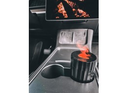 Car Flame car aroma diffuser black 100ml, USB-C, for cup holder