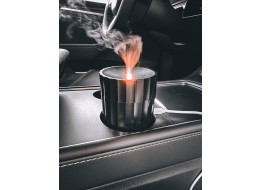 Car Flame car aroma diffuser black 100ml, USB-C, for cup holder