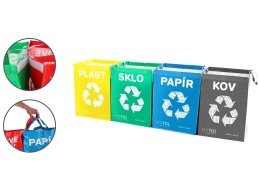 Recycling bags SORT EASY 4 METAL, 30x30x40cm, 4x36l, 4 pcs