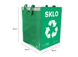 Recycling bag SORT EASY GLASS, 30x30x40cm, 36l