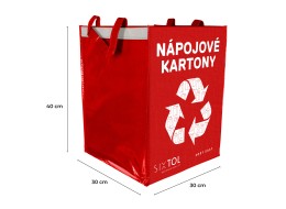Recycling bag SORT EASY CARTON, 30x30x40cm, 36l