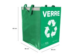 Sorting bag SORT EASY VERRE FR, 30x30x40cm, 36 l