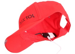 Cap with LED light B-CAP 25lm, rechargeable, USB, one size fits all, red