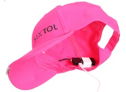 Cap with LED light B-CAP 25 lm, rechargeable, USB, universal size, pink