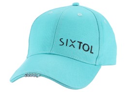 Cap with LED light B-CAP 25 lm, rechargeable, USB, universal size, turquoise