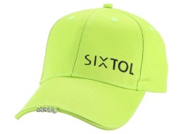 Cap with LED light B-CAP 25 lm, rechargeable, USB, one size, fluorescent green
