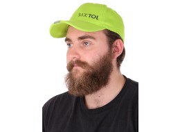 Cap with LED light B-CAP 25 lm, rechargeable, USB, one size, fluorescent green