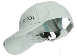 Cap with LED light B-CAP 25 lm, rechargeable, USB, universal size, green