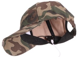 Cap with LED light B-CAP 25lm, rechargeable, USB, one size, camouflage