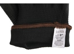 Work gloves made of polyester half-dipped in PU GLOVE PE-PU 9, black, size 9