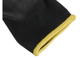 Polyester work gloves partially dipped in PU GLOVE PE-PU 11, black, size 11\