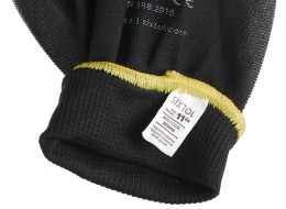 Polyester work gloves partially dipped in PU GLOVE PE-PU 11, black, size 11\