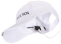 Cap with LED light B-CAP 25lm, rechargeable, USB, one size, white