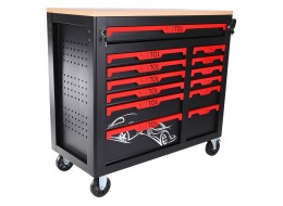 Tool trolley with tools MECHANIC TROLLEY TITAN 1559, 13 drawers, 1559 pcs of tools