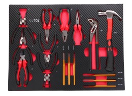 Tool trolley with tools MECHANIC TROLLEY TITAN 1559, 13 drawers, 1559 pcs of tools