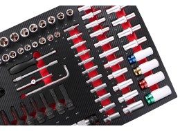 Tool trolley with tools MECHANIC TROLLEY TITAN 1559, 13 drawers, 1559 pcs of tools