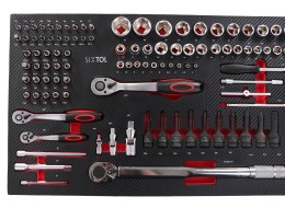 Tool trolley with tools MECHANIC TROLLEY TITAN 1559, 13 drawers, 1559 pcs of tools