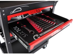 Tool trolley with tools MECHANIC TROLLEY JASON 80, 3 drawers, 1 shelf, 80 pcs of tools