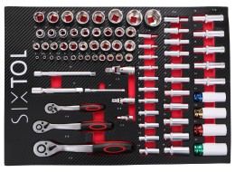 Workshop tool trolley MECHANIC TROLLEY JASON 94, 3 drawers, 1 shelf. 94 pcs of tools