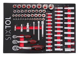 Workshop tool trolley MECHANIC TROLLEY KEVIN RED 182, 7 drawers, 182 pcs of tools