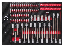Workshop tool trolley MECHANIC TROLLEY KEVIN RED 182, 7 drawers, 182 pcs of tools