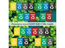 Recycling bag SORT EASY CARTON, 30x30x40cm, 36l