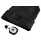 Beanie with headlamp 180 lm, rechargeable, USB, one size, cotton/PE, black