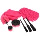 Multifunctional set of tools for car cleaning and washing CAR DETAILING PINK 9, 9 pcs