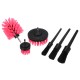 Multifunctional set of tools for car cleaning and washing CAR DETAILING PINK 9, 9 pcs