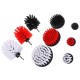 Set of drill brushes for car cleaning CAR DETAILING DRILL BRUSH 9, 9 pcs