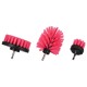 Drill brush set for car cleaning CAR DETAILING DRILL BRUSH PINK 3, 3 pcs