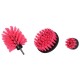 Drill brush set for car cleaning CAR DETAILING DRILL BRUSH PINK 3, 3 pcs