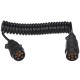 Coiled interconnecting cable for trailer plugs TRAILER CABLE 3, 7-7pin, 3m