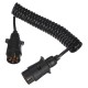 Coiled interconnecting cable for trailer plugs TRAILER CABLE 3, 7-7pin, 3m