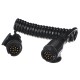 Coiled interconnecting cable for trailer plugs TRAILER CABLE 4, 13-13pin, 3m