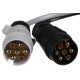 Trailer socket adapter cable TRAILER CABLE 5, from 13-pin to 7-pin N+S, 35cm