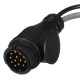 Trailer plug cable adapter TRAILER CABLE 6, from 13-pin to 7-pin N+S, 35cm