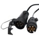 7-pin extension cable - trailer socket + plug TRAILER CABLE 7, 12V, 5m