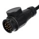 13-pin extension cable - socket + plug TRAILER CABLE 8, 12V, 5m