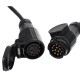13-pin extension cable - socket + plug TRAILER CABLE 8, 12V, 5m