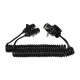 Spiral connecting adapter from 15-pin to 2×7-pin plug (S+N) TRAILER CABLE 9, 24V, 3.5m