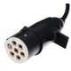 Coiled 7-pin connecting cable type S TRAILER CABLE 10, plastic plug, 24V, 3.5m
