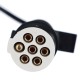 Coiled 7-pin connecting cable type S TRAILER CABLE 10, plastic plug, 24V, 3.5m