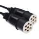 Coiled 7-pin connecting cable type S TRAILER CABLE 10, plastic plug, 24V, 3.5m