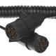 Coiled 7-pin connecting cable type N TRAILER CABLE 11, plastic plug, 24V, 3.5m