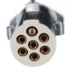 Coiled 7-pin connecting cable type S TRAILER CABLE 12, metal plug, 24V, 3.5m