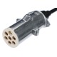 Coiled 7-pin connecting cable type S TRAILER CABLE 12, metal plug, 24V, 3.5m