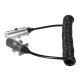 Coiled 7-pin connecting cable type S TRAILER CABLE 12, metal plug, 24V, 3.5m