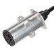 Spiral connecting cable 7-pin type N TRAILER CABLE 13, metal plug, 24V, 3.5m