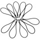Set of bungee cords with plastic hook CARGO CORD SET 2, 20cm, 10 pcs